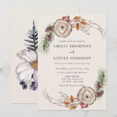 Waterverf herfst | Woodland Wedding Kaart (Voorkant / Achterkant)