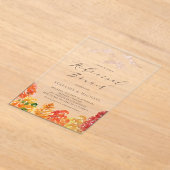 Waterverf herfst Woodlands Herfst repetitie brunch Acryl Uitnodigingen (Laagn)