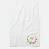 Waterverf Herfst Wreath Monogrammed Theedoek (Verticaal)