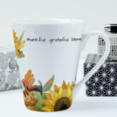 Waterverf Herfst Zonnebloem Pompoen Pie gepersonal Latte Mok