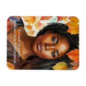 Waterverf herfst zwart vrouw kunst keats gedicht magneet (Horizontaal)