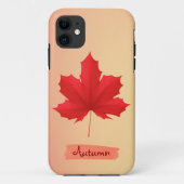 Waterverf herfstblad iPhone Case (Achterkant)