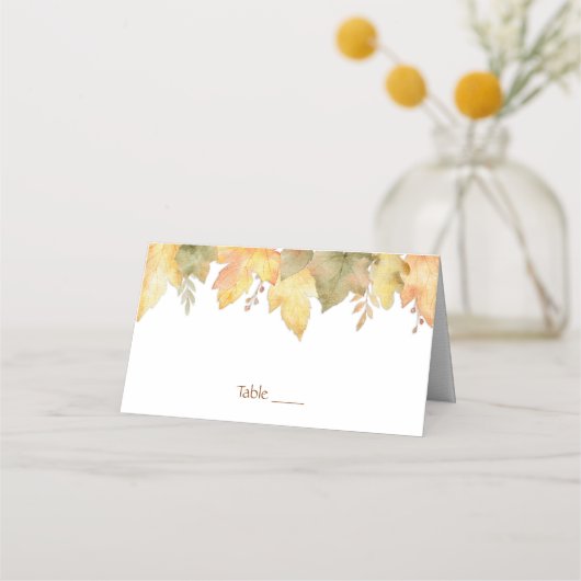 Waterverf Herfstbladeren 1 | Plaatskaartje (Voorkant)