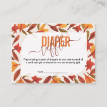 Waterverf Herfstbladeren Baby Shower Luier Raffle
