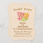 Waterverf Herfstbladeren Bessen Friendsgiving  Kaart (Voorkant / Achterkant)