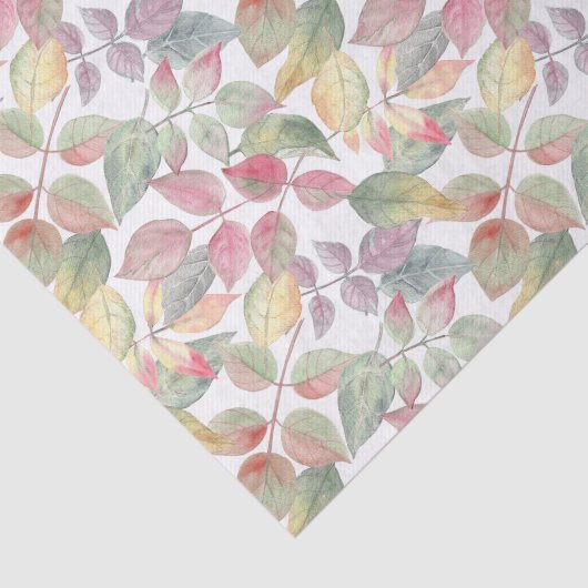 Waterverf herfstbladeren botanische Natuur Tissuepapier (Detail)