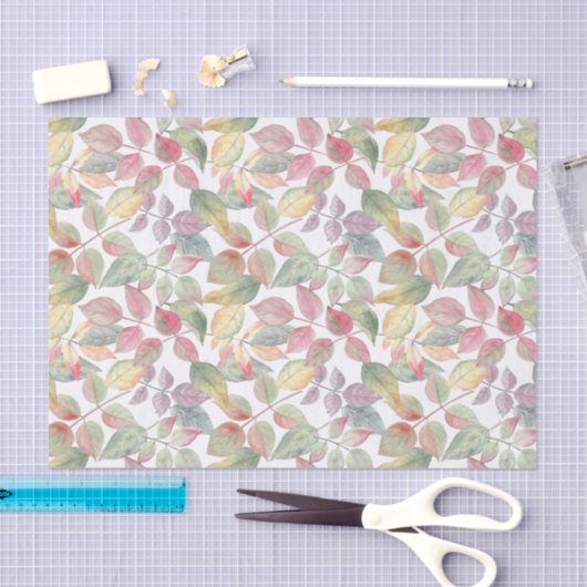 Waterverf herfstbladeren botanische Natuur Tissuepapier (Craft)