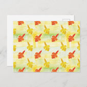 waterverf herfstbladeren briefkaart (Voorkant / Achterkant)