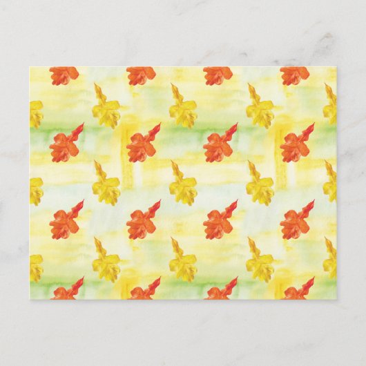 waterverf herfstbladeren briefkaart (Voorkant)