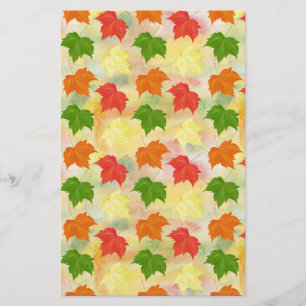 waterverf herfstbladeren briefpapier