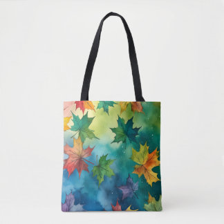 Waterverf herfstbladeren Canvas tas