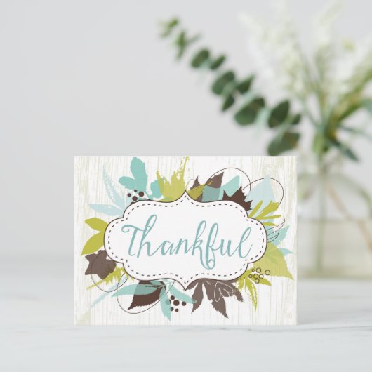 Waterverf herfstbladeren dankbaar Briefkaart (Staand voorkant)