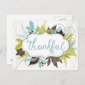 Waterverf herfstbladeren dankbaar Briefkaart (Voorkant / Achterkant)