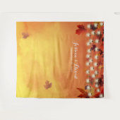 Waterverf Herfstbladeren Elegant Herfst Bruiloft Wandkleed (Voorkant (horizontaal))