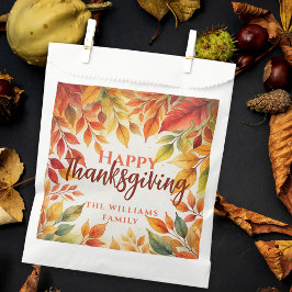 Waterverf Herfstbladeren Familie Thanksgiving Bedankzakje