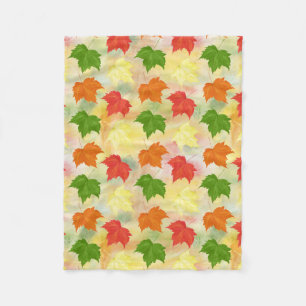 waterverf herfstbladeren fleece deken
