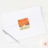 Waterverf herfstbladeren | Herfst bruiloft Sticker (Envelop)