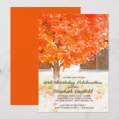 Waterverf herfstbladeren | Herfst verjaardagsfeest Kaart (Voorkant / Achterkant)