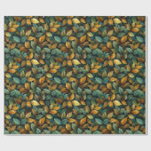 Waterverf herfstbladeren inpakpapier (Vlak)