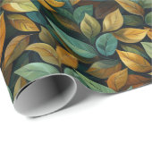 Waterverf herfstbladeren inpakpapier (Rol Hoek)