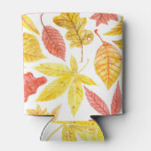 Waterverf herfstbladeren, kleurrijk patroon. blikjeskoeler (Achterkant)