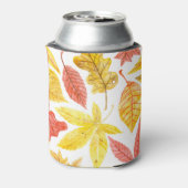 Waterverf herfstbladeren, kleurrijk patroon. blikjeskoeler (Blikje Achterkant)