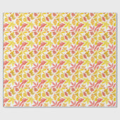 Waterverf herfstbladeren, kleurrijk patroon. cadeaupapier (Vlak)