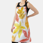 Waterverf herfstbladeren, kleurrijk patroon. schort (Insitu)