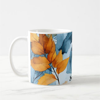 Waterverf Herfstbladeren Koffiemok