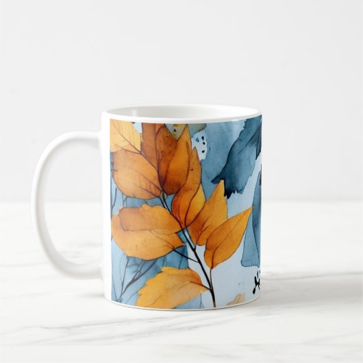 Waterverf Herfstbladeren Koffiemok (Links)