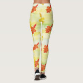 waterverf herfstbladeren leggings (Achterkant)