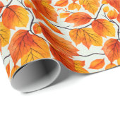 Waterverf herfstbladeren - levendig Herfst geblade Cadeaupapier (Rol Hoek)