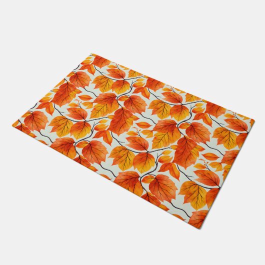 Waterverf herfstbladeren - levendig Herfst geblade Deurmat (Schuin)