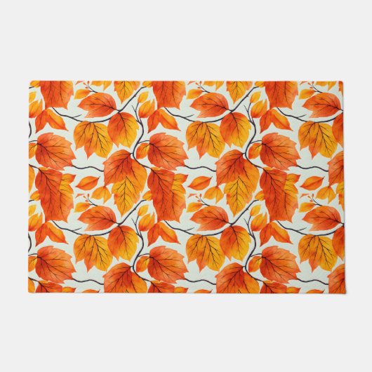 Waterverf herfstbladeren - levendig Herfst geblade Deurmat (Voorkant)