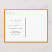 Waterverf Herfstbladeren Lijst Herfst Save the Dat Aankondigingskaart (Achterkant)