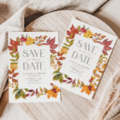 Waterverf Herfstbladeren Lijst Herfst Save the Dat Aankondigingskaart