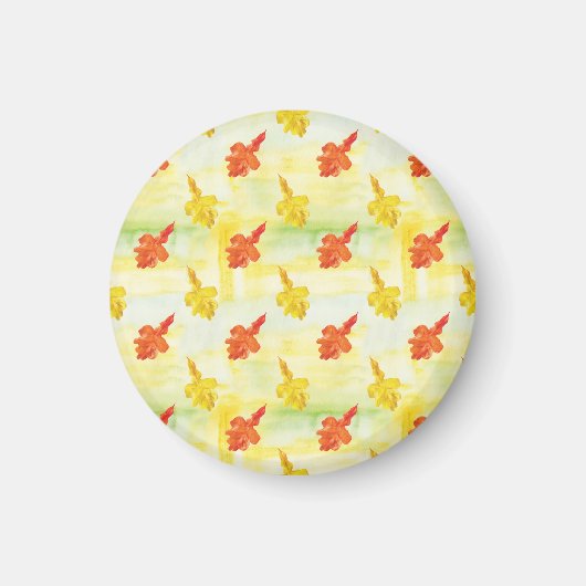 waterverf herfstbladeren magneet (Voorkant)