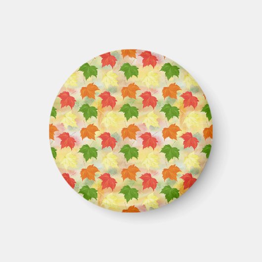 waterverf herfstbladeren magneet (Voorkant)