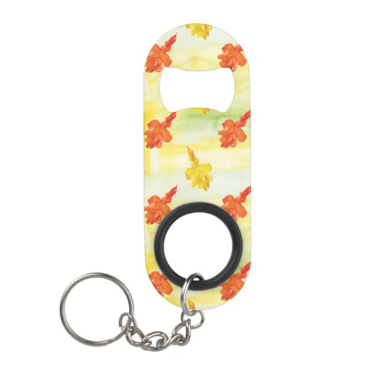 waterverf herfstbladeren mini flessenopener (Voorkant)