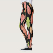 Waterverf herfstbladeren: naadloos patroon leggings (Links)