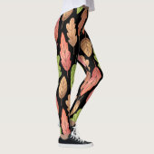 Waterverf herfstbladeren: naadloos patroon leggings (Rechts)