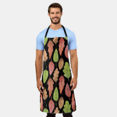 Waterverf herfstbladeren: naadloos patroon schort (Gedragen)