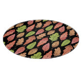 Waterverf herfstbladeren: naadloos patroon snijplank (Hoek)