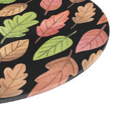 Waterverf herfstbladeren: naadloos patroon snijplank (Hoek)