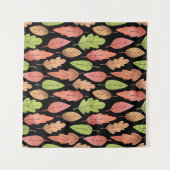 Waterverf herfstbladeren: naadloos patroon wandkleed (Voorkant (horizontaal))