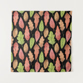 Waterverf herfstbladeren: naadloos patroon wandkleed (Voorkant)