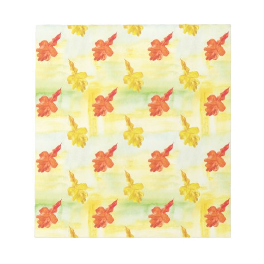 waterverf herfstbladeren notitieblok (Voorkant)