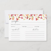 Waterverf herfstbladeren - receptkaart (Voorkant)