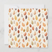 Waterverf herfstbladeren Thanksgiving Kaart (Achterkant)