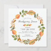 Waterverf herfstbladeren Thanksgiving Kaart (Voorkant)